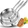 LOLYKITCH 81012 Inch TriPly Stainless Steel Frying Pan Set Professional Skillet Fast Even Heating Induction Oven Safe Cookware for Modern Home Kitchens Detachable Handle