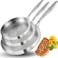 LOLYKITCH 81012 Inch TriPly Stainless Steel Frying Pan Set Professional Skillet Fast Even Heating Induction Oven Safe Cookware for Modern Home Kitchens Detachable Handle