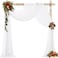 VOK White Wedding Arch Draping Fabric Chiffon Fabric 29in x 18Ft Sheer Chiffon Outdoor Curtain for Wedding Ceremony Birthday Party Decoration White1 Panel