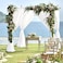 VOK White Wedding Arch Draping Fabric Chiffon Fabric 29in x 18Ft Sheer Chiffon Outdoor Curtain for Wedding Ceremony Birthday Party Decoration White1 Panel