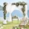 VOK White Wedding Arch Draping Fabric Chiffon Fabric 29in x 18Ft Sheer Chiffon Outdoor Curtain for Wedding Ceremony Birthday Party Decoration White1 Panel