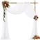 VOK White Wedding Arch Draping Fabric Chiffon Fabric 29in x 18Ft Sheer Chiffon Outdoor Curtain for Wedding Ceremony Birthday Party Decoration White1 Panel