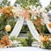 Xiomot Wedding Arch Draping Fabric 1 Panel 287 x 20FT Ivory Sheer Chiffon Backdrop Drapes for Wedding Ceremony Birthday Party Bridal Shower Outdoor Decoration