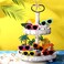 Jetec 6 Pcs Hello Summer Tiered Tray Decor Wooden Sunglasses Table Centerpieces Set Sunshine Wooden Tabletop Decoration Rustic Table Decor for Farmhouse Home Kitchen Shelf Office