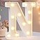 Pooqla LED Marquee Letter Lights Sign Light Up Alphabet Letter for Home Party Wedding Decoration N