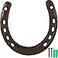 ROYHOO Cast Iron Horseshoefor Good Lucky Durable Cast Iron Medium Horseshoe 5 Holes On Each Side for Wall HungDark Brown