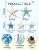Putuo Decor Blue and White Starfish Beach Wall Dcor Set 5 Piece Nautical Hanging Decor for Coastal Homes Bathrooms Poolside Spaces Its not 3D
