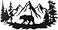 Vivegate Bear Wall Decor 175X9 Bear Wall Art Decorations for Cabin Hunting Pine Tree Cabin Lodge Metal Wall Decor