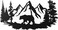 Vivegate Bear Wall Decor 175X9 Bear Wall Art Decorations for Cabin Hunting Pine Tree Cabin Lodge Metal Wall Decor