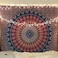 Bless International Handmade Indian hippie Bohemian Psychedelic Peacock Mandala Wall hanging College Dorm Beach Throws Table Cloth Bedding Tapestry Golden Blue Poster30x40Inches76x101cms