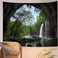 Llamazing Forest Home Decor Tapestry Living Room Bedroom Decoration Curtain for Landscape and Magic Waterfall 78L60W