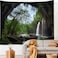 Llamazing Forest Home Decor Tapestry Living Room Bedroom Decoration Curtain for Landscape and Magic Waterfall 78L60W