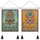 Jufay Pack of 2 Sun and Moon Tapestries Moth Tapestry Orange and Green Flower Vine Wall Hanging 138 x 197 inches