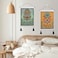 Jufay Pack of 2 Sun and Moon Tapestries Moth Tapestry Orange and Green Flower Vine Wall Hanging 138 x 197 inches