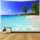 Racunbula Ocean Beach Wall Tapestry Tropical Paradise with Coconut and Palm Trees for Home Decor