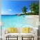 Racunbula Ocean Beach Wall Tapestry Tropical Paradise with Coconut and Palm Trees for Home Decor