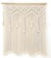 Mkono Macrame Wall Hanging Large Boho Decor Woven Wall Tapestry Chic Art Tassel Christmas Decoration for Backdrop over Bed Bedroom Nursery Dorm Classroom Including Hanging Rod 33W x 42H