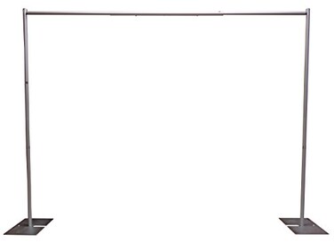 OnlineEEI 8 Foot Tall Fixed Height Portable Pipe and Drape Backdrop Kit 8ft x 10ft No Drapes