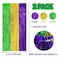 Jremreo 2 Pack 32ft x 98ft Mardi Gras Metallic Foil Fringe Curtain Purple Green Gold Tinsel Curtains Streamers Party Photo Booth Props Backdrop for Mardi Gras Themed Party St Patricks Day