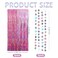 CHAROUP 2 Pack Pink Party Streamers Tinsel Curtain with 2 Pack Garlands