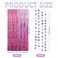 CHAROUP 2 Pack Pink Party Streamers Tinsel Curtain with 2 Pack Garlands