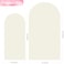 Wokceer Wedding Arch Backdrop Cover 72FT 6FT Spandex Fitted Ivory Arch Covers 2 Set Round Top Chiara Arches Backdrop Cover for Birthday Party Ceremony Banquet Decoration