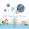 YaNuts First Trip Around The Sun Space Backdrop 1st Birthday Party Supplies Extra Large Planets Background Banner Baby Shower Party Decor 6x36ft BLUE