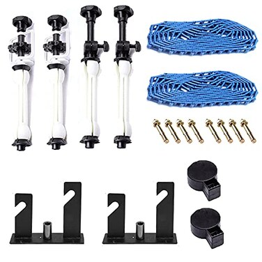 RENIAN Photography Backdrop Double Roller Wall Mounting Manual Background Support System for Using Light Stand Including Two Double Hooks Four Expand Bars Two Chain Eight Screws