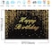 DIZHI 5x3ft Black And Gold Happy Birthday Banner Backdrop Decorations Golden Sparkle Glitter Bokeh Sequin Spots Photography Background Cake Table Decor Photo Studio Props