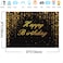 DIZHI 5x3ft Black And Gold Happy Birthday Banner Backdrop Decorations Golden Sparkle Glitter Bokeh Sequin Spots Photography Background Cake Table Decor Photo Studio Props