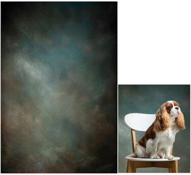 HMTFOTO 5x7ft Aqua Backdrops Portrait Backdrops for Photography Mottled Photo Background