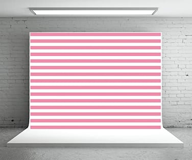 HMTFOTO 7x5ft Pink and White Stripes Soft Fabric Photography Backdrops Children Baby Show Photo Background for Party