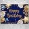 ABLIN 7x5ft Happy Birthday Backdrop Navy Blue Background Gold Stars Blue White Stripe Balloons Photography Background Birthday Party Decorations Cake Table Baner Decor Props