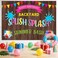 ABLIN 7x5ft Summer Pool Party Backdrop for Birthday Splish Splash Summer Bash Backyard Pool Party Decorations Wood Pennant Photography Background Pool Party Banner Props