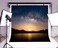AOFOTO 5x5ft Glowing Sunset Starry Sky Backdrop for Photography Natural Lakeside Night Scenery Outer Space Nebula Background Nebulous Stars Video YouTube Backcloth Vinyl Poster Photo Studio Props