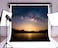 AOFOTO 5x5ft Glowing Sunset Starry Sky Backdrop for Photography Natural Lakeside Night Scenery Outer Space Nebula Background Nebulous Stars Video YouTube Backcloth Vinyl Poster Photo Studio Props