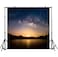 AOFOTO 5x5ft Glowing Sunset Starry Sky Backdrop for Photography Natural Lakeside Night Scenery Outer Space Nebula Background Nebulous Stars Video YouTube Backcloth Vinyl Poster Photo Studio Props