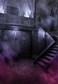 AOFOTO 5x7ft Gloomy Gothic Style Castle Stairs Backdrop for Photography Scary Room Halloween Night Horrible Haunted House Interior Stone Wall Background Vampire Ghost Theme Decors Photo Shoot Props