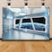 AOFOTO 7x5ft Spaceship Interior Backdrop Space Station Spacecraft Cabin Window View On Earth Background Futuristic Science Fiction Universe Outer Space Exploration Room Decors Photo Shoot Props