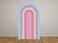 AOSTO Rainbow Arch Backdrop Cover for Birthday Baby Shower Party Decoration4x7ft Double Sided Pastel Rainbow Background Elastic Fabric Cover GX1497