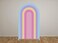 AOSTO Rainbow Arch Backdrop Cover for Birthday Baby Shower Party Decoration4x7ft Double Sided Pastel Rainbow Background Elastic Fabric Cover GX1497