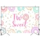 Avezano Donut Two Sweet Birthday Backdrop Second Birthday Party Decorations Background Sprinkles Donut Happy 2nd Bday Party Supplies 7x5ft
