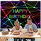 Avezano Glow Neon Birthday Background Neon Lights Happy Birthday Backdrop Lets Glow Birthday Party Backgrounds Dessert Table Banner 7x5ft