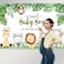 Avezano Safari Baby Shower Backdrops Safari Jungle Animals Baby Shower Decorations for Boys 7x5ft