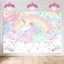 Avezano Unicorn Backdrop for Girls Birthday 7x5ft Rainbow Unicorn Birthday Decorations Happy Birthday Banner Background Photo Booth Props
