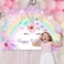 Avezano Unicorn Birthday Backdrop Gold Glitter Rainbow Unicorn Backdrop for Girls Birthday Party Decorations 7x5ft