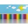 Baocicco 5x3ft Vinyl Backdrop Childrens Room Interior Decor Photography Background Crayon Sun Clouds Blue Background Kindergarten Activity Childrens Room Wallpaper Decor Children Portrait