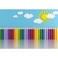 Baocicco 5x3ft Vinyl Backdrop Childrens Room Interior Decor Photography Background Crayon Sun Clouds Blue Background Kindergarten Activity Childrens Room Wallpaper Decor Children Portrait