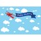 Baocicco 5x4ft Happy Birthday Red Plane Backdrop Cartoon Plan Blue Sky White Cloud Happy Birthday Photography Background Birthday Party Backdrop Boy Girl Photo Portraits Studio Video Props Booth