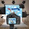 Baocicco 5x4ft Happy Birthday Red Plane Backdrop Cartoon Plan Blue Sky White Cloud Happy Birthday Photography Background Birthday Party Backdrop Boy Girl Photo Portraits Studio Video Props Booth